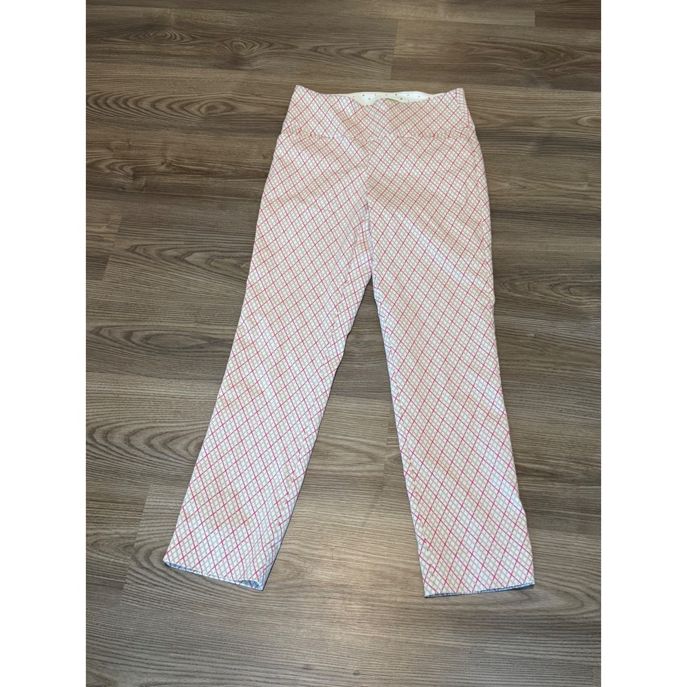 Swing Control Womens Pink Lattice Print Golf Pants Tummy Control Size 2 Canada